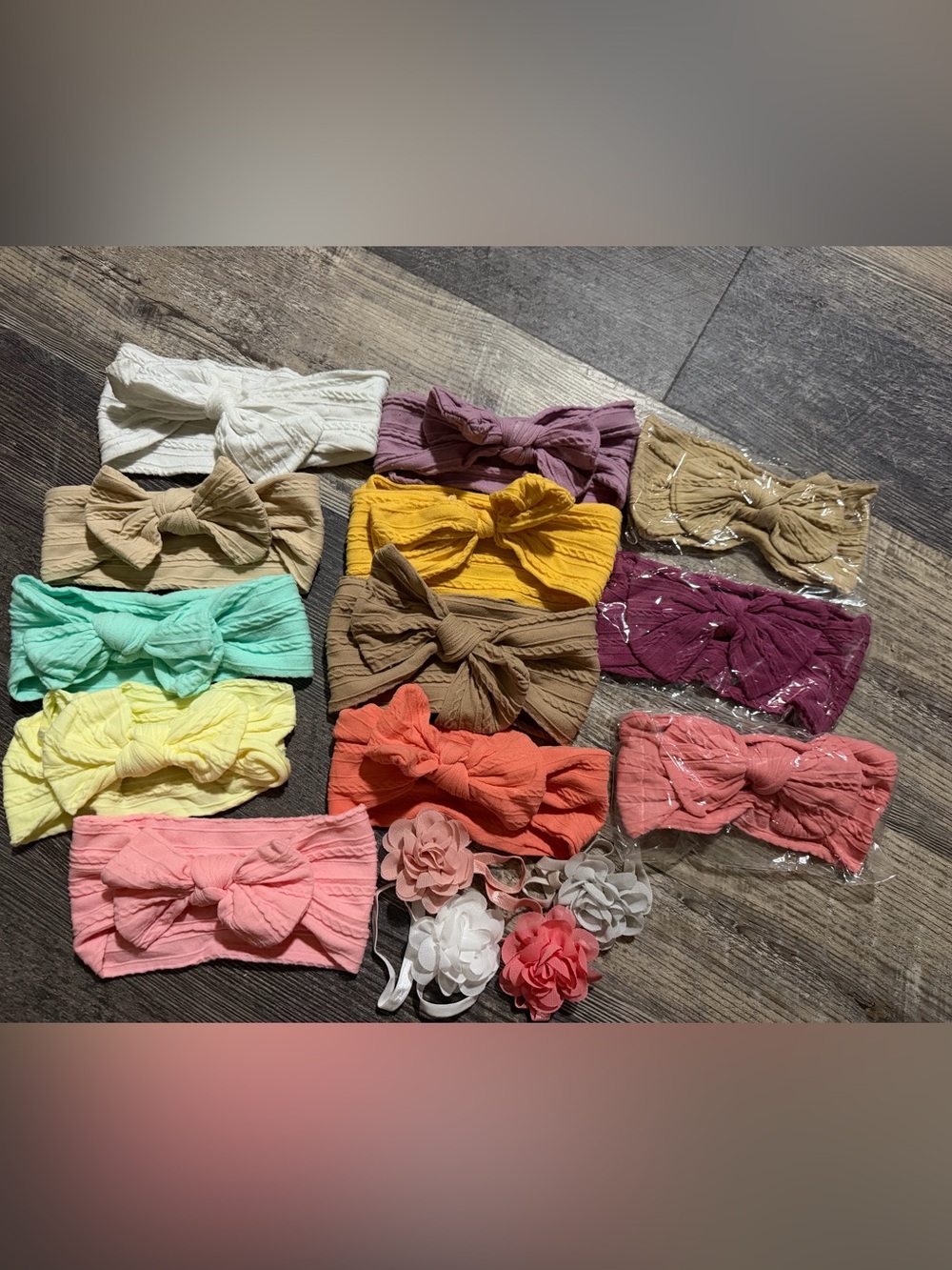 15-Piece Baby Girl Bow Headband Bundle New & Gently Used